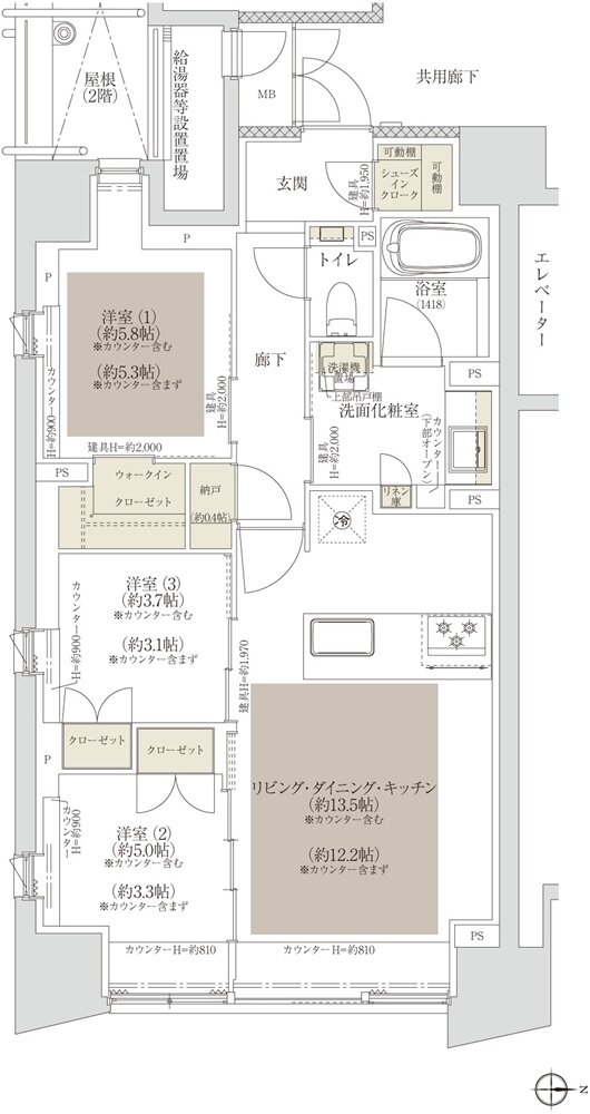 プラウド京都四条堀川 間取り C type