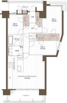 J.CREST番町ミッドハウス 間取り F type
