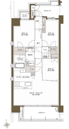 J.CREST番町ミッドハウス 間取り A type