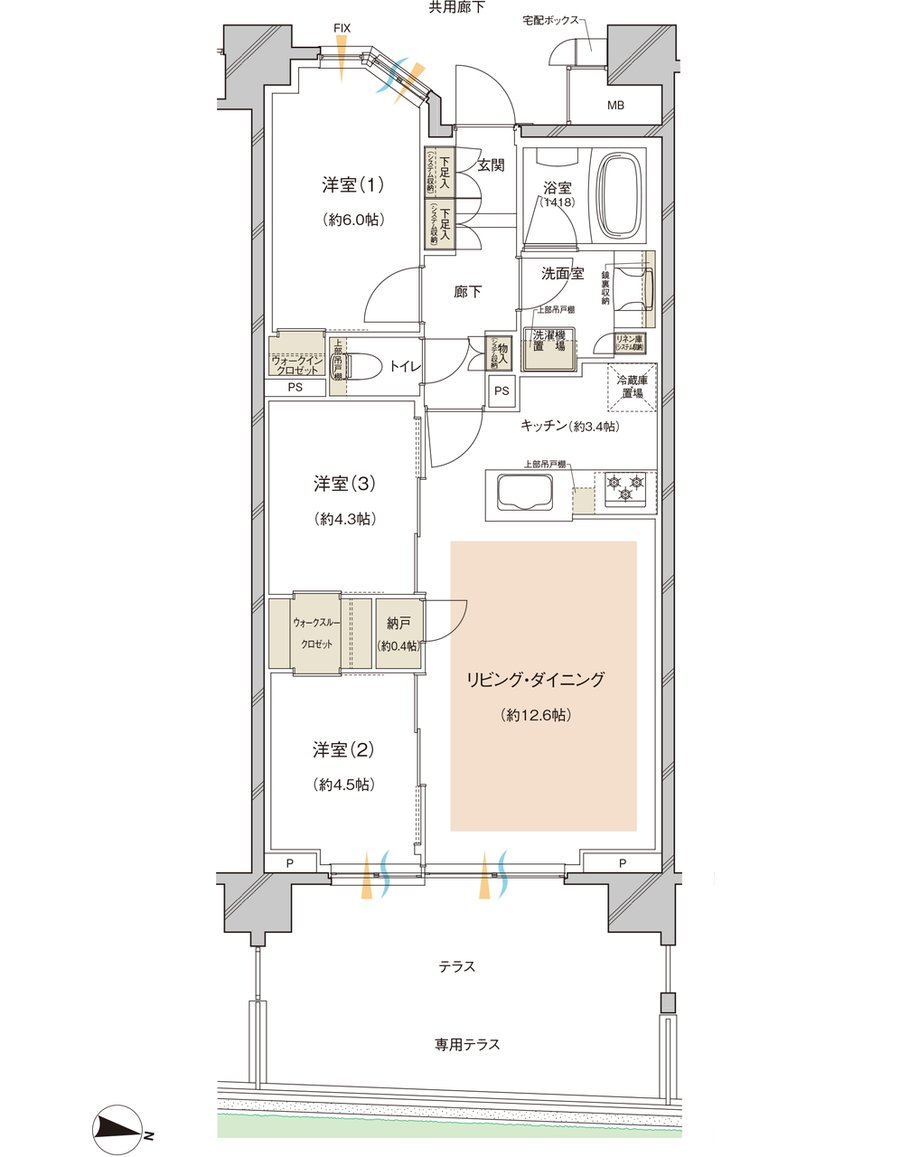 レーベン川越 VANFORTIER 間取り Dt type