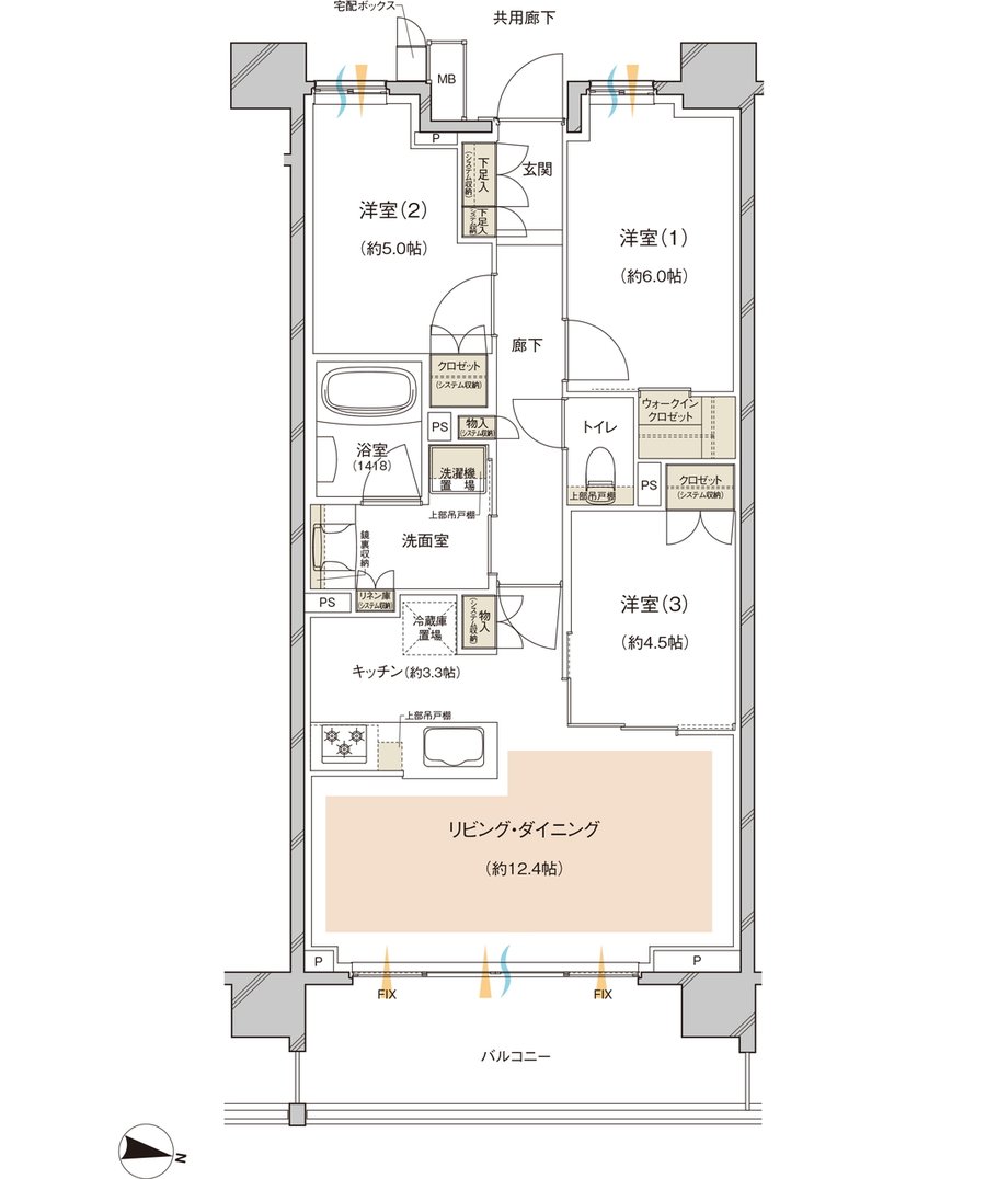 レーベン川越 VANFORTIER 間取り E type