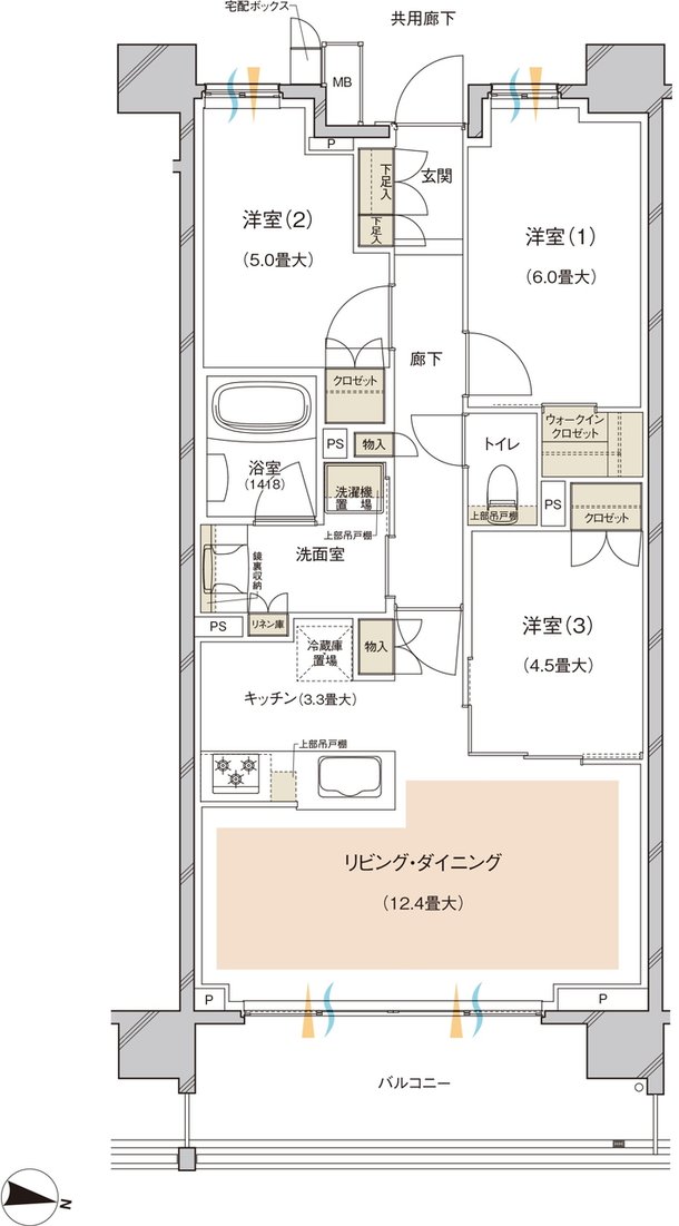 レーベン川越VANFORTIER 間取り E type