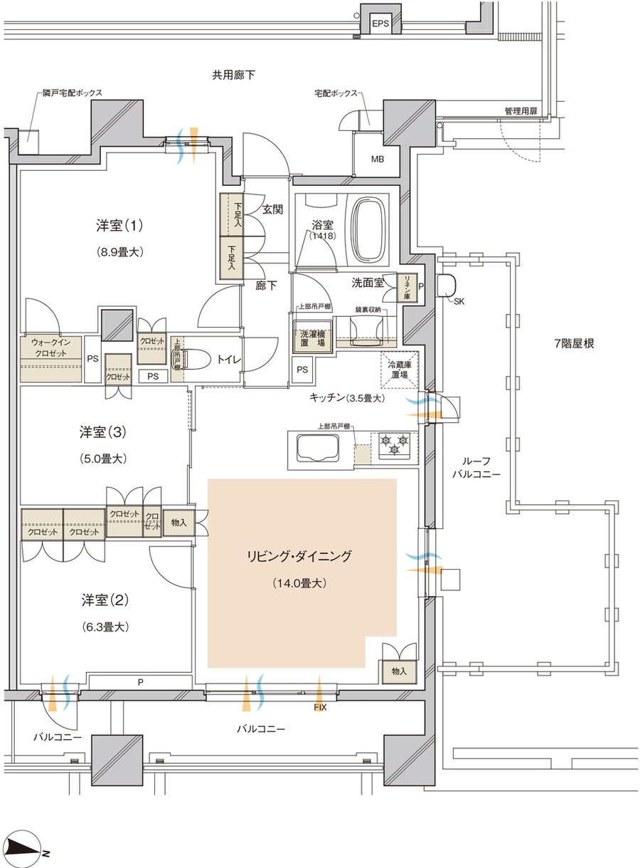 レーベン川越VANFORTIER 間取り Kr type