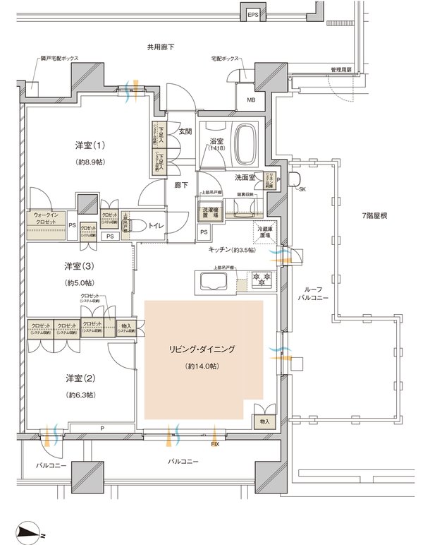 レーベン川越 VANFORTIER 間取り Kr type