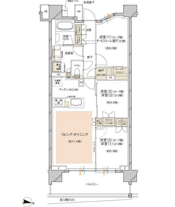 レーベン川越 VANFORTIER 間取り B type