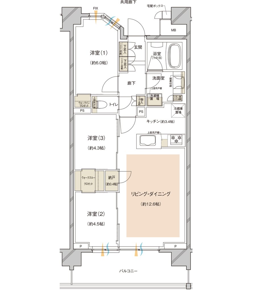 レーベン川越 VANFORTIER 間取り D type