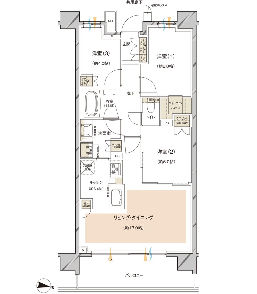 レーベン川越 VANFORTIER 間取り F type
