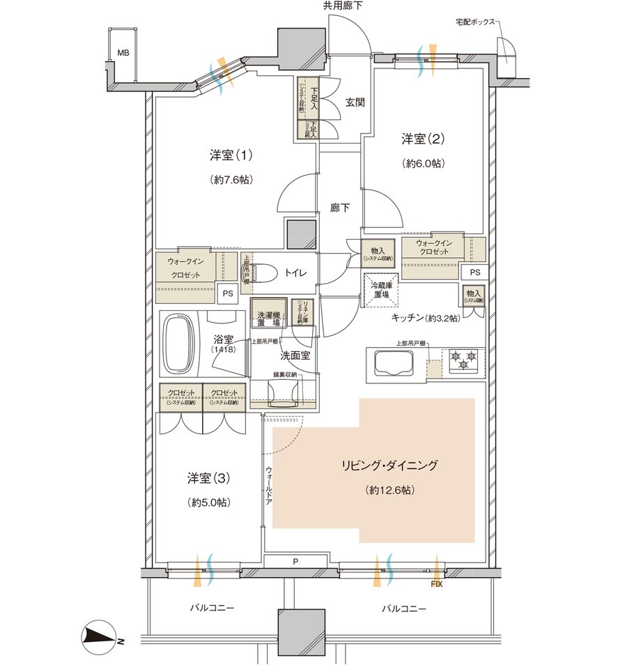 レーベン川越 VANFORTIER 間取り J type