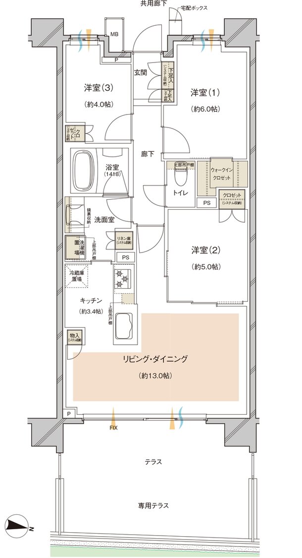 レーベン川越 VANFORTIER 間取り Ft type