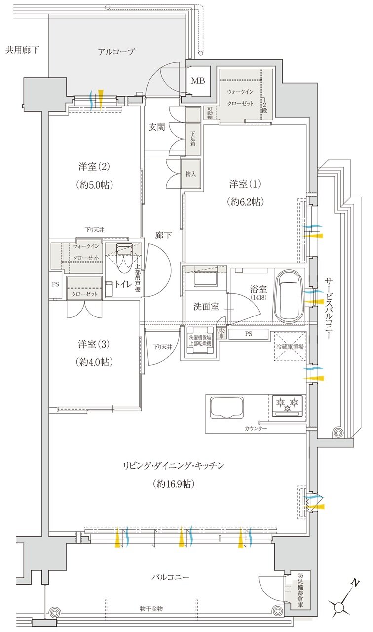 クレアネクスト下荒田 プラージュ 間取り Dタイプ