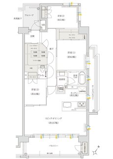 クレアネクスト下荒田 プラージュ 間取り F TYPE