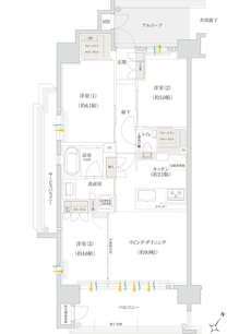 クレアネクスト下荒田 プラージュ 間取り A TYPE