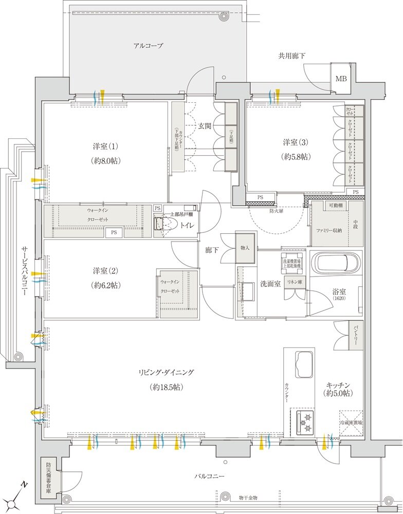 クレアネクスト下荒田 プラージュ 間取り Gタイプ