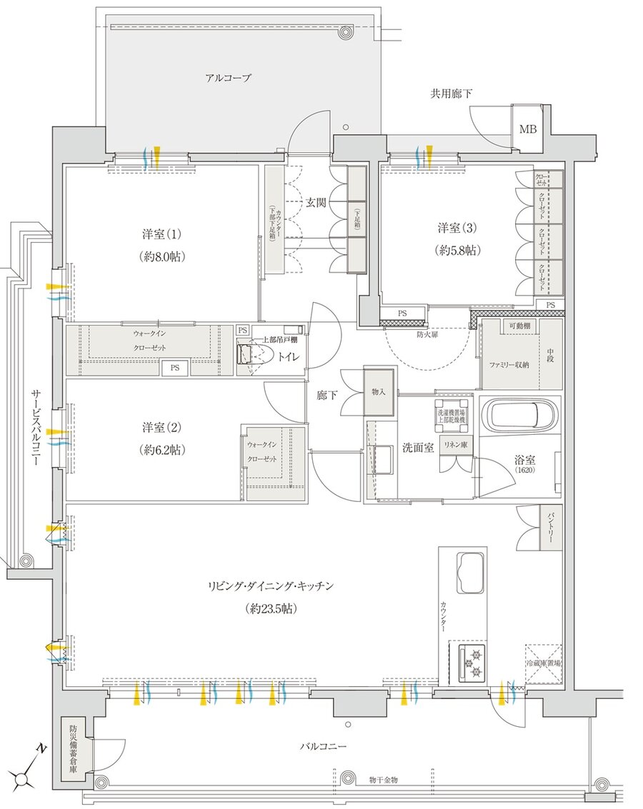 クレアネクスト下荒田 プラージュ 間取り Gタイプ