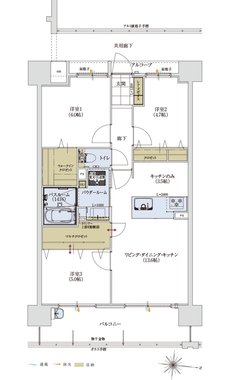アルファステイツ筑紫野 間取り B type