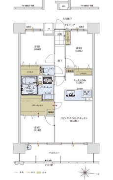 アルファステイツ筑紫野 間取り C type