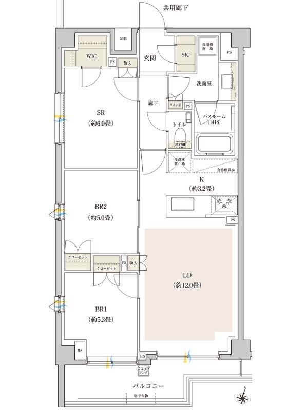 イノバス八雲 間取り Aタイプ