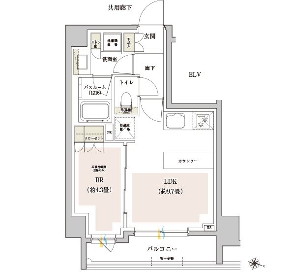 イノバス八雲 間取り Eタイプ