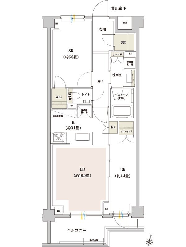 イノバス八雲 間取り Cタイプ