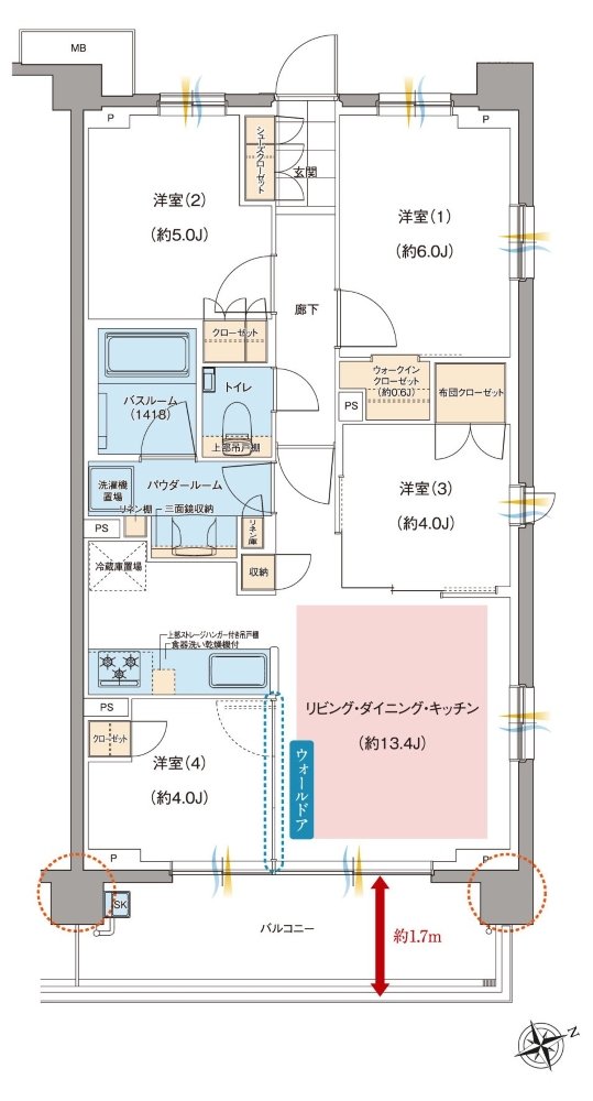 ガーラ・レジデンス府中武蔵野台デュアル 間取り A TYPE