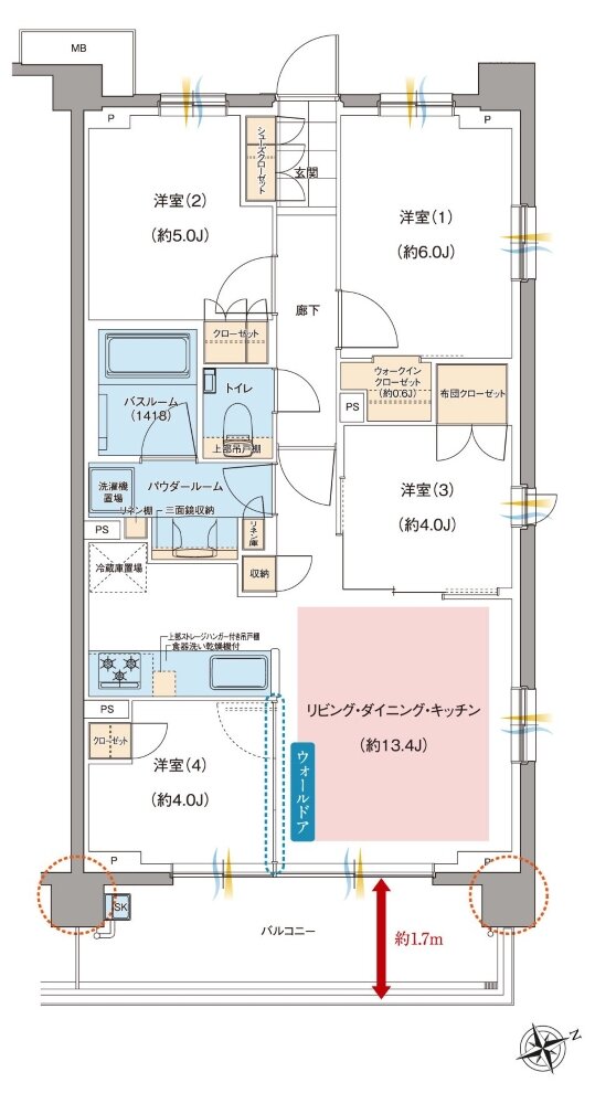 ガーラ・レジデンス府中武蔵野台デュアル 間取り A TYPE