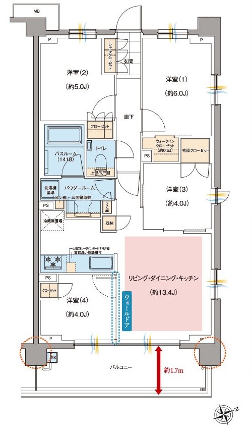ガーラ・レジデンス府中武蔵野台デュアル 間取り A TYPE