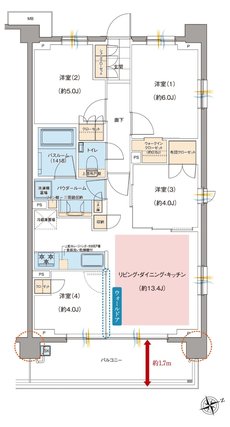 ガーラ・レジデンス府中武蔵野台デュアル 間取り A TYPE