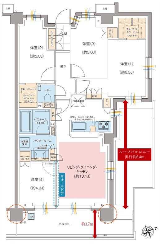 ガーラ・レジデンス府中武蔵野台デュアル 間取り I TYPE