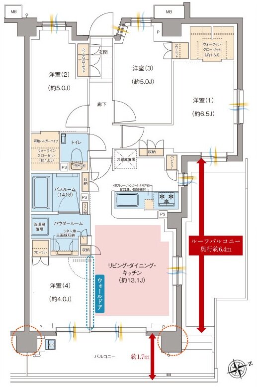 ガーラ・レジデンス府中武蔵野台デュアル 間取り I TYPE