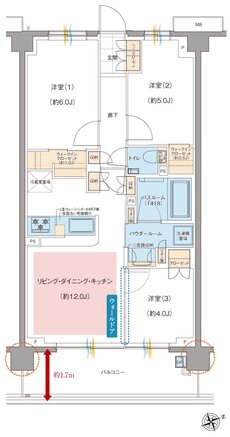 ガーラ・レジデンス府中武蔵野台デュアル 間取り G TYPE