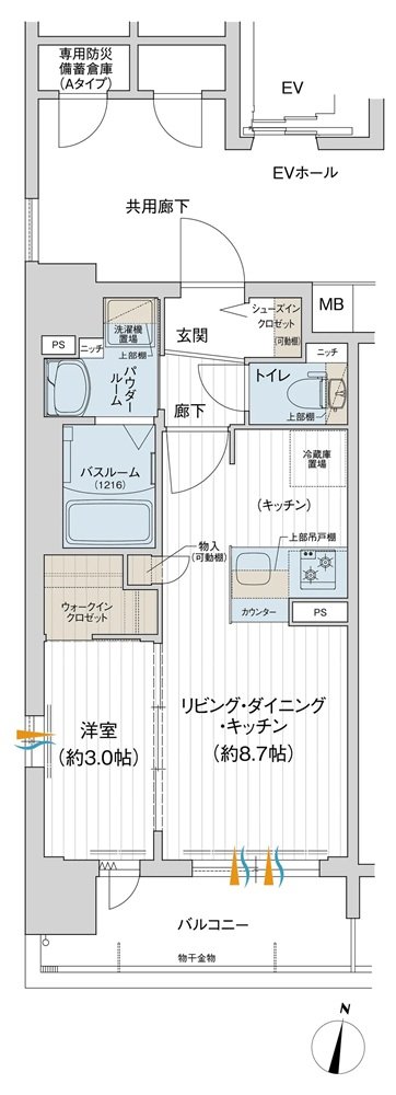 プレサンス レイズ 東三国 間取り Aタイプ