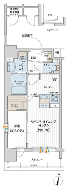 プレサンス レイズ 東三国 間取り Aタイプ