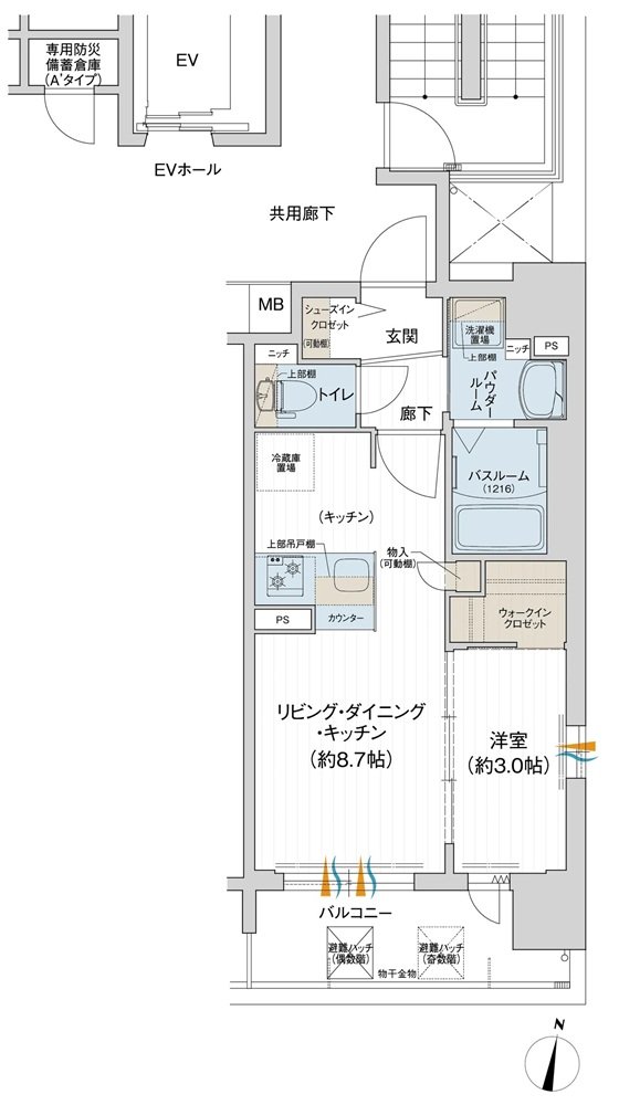 プレサンス レイズ 東三国 間取り A’タイプ
