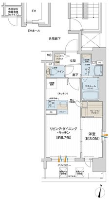 プレサンス レイズ 東三国 間取り A’タイプ