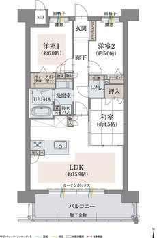 オーヴィジョン新下関プレステージ 間取り D TYPE