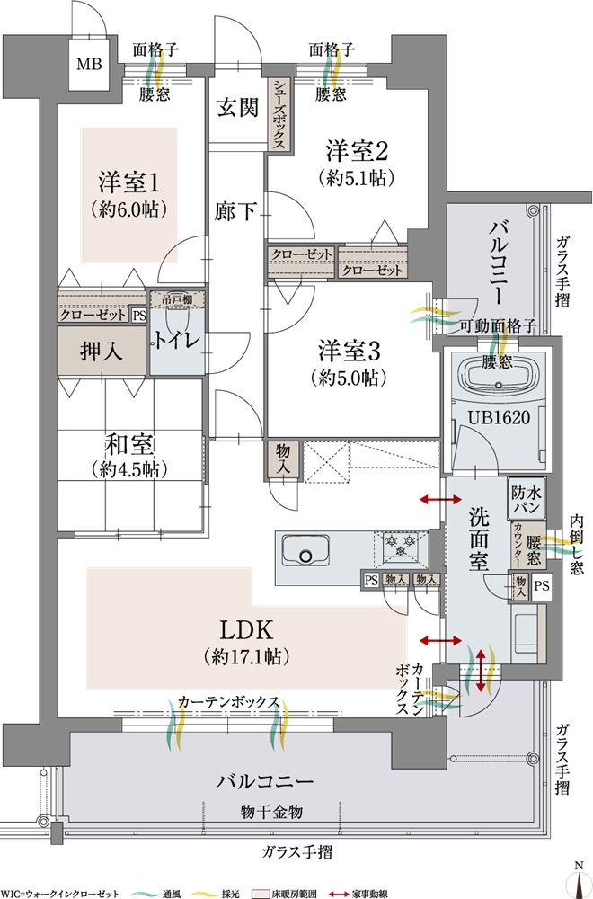 オーヴィジョン新下関プレステージ 間取り F TYPE