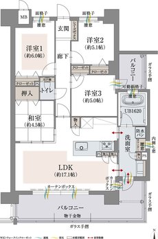 オーヴィジョン新下関プレステージ 間取り F TYPE