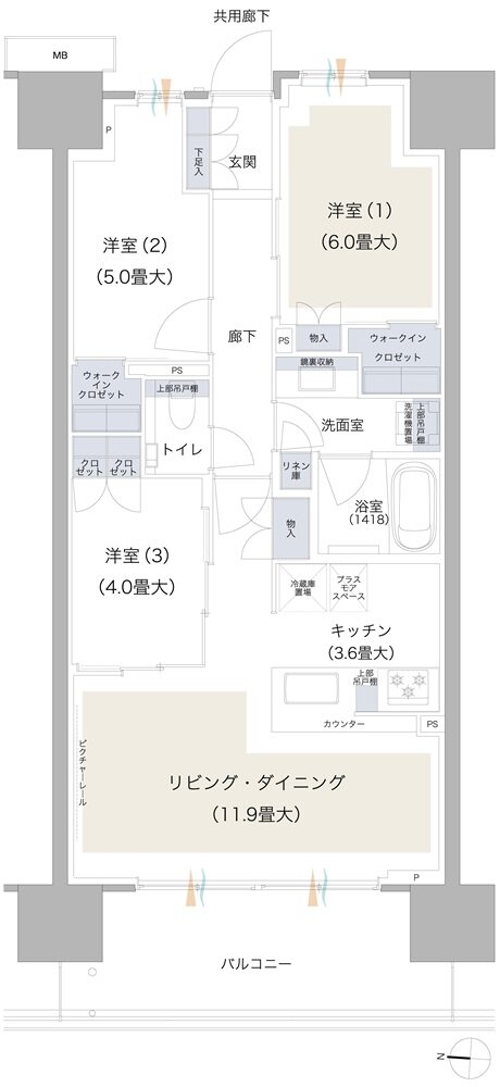 ブランズシティ品川テラス 間取り WB TYPE