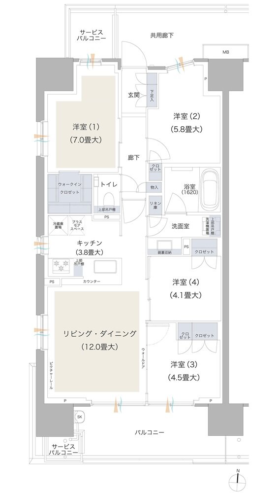 ブランズシティ品川テラス 間取り SA TYPE