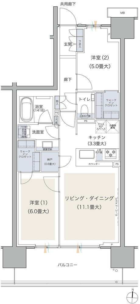 ブランズシティ品川テラス 間取り SI TYPE