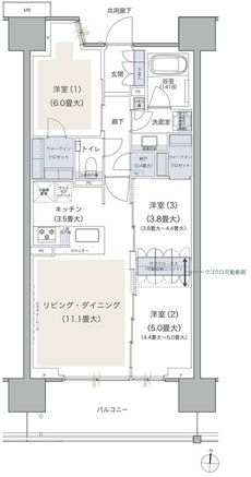 ブランズシティ品川テラス 間取り SB TYPE