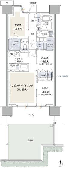 ブランズシティ品川テラス 間取り SBg TYPE