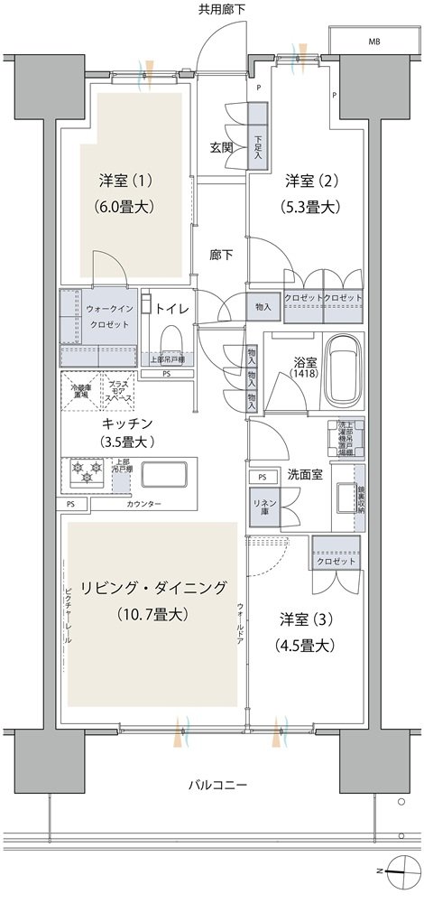 ブランズシティ品川テラス 間取り WC TYPE