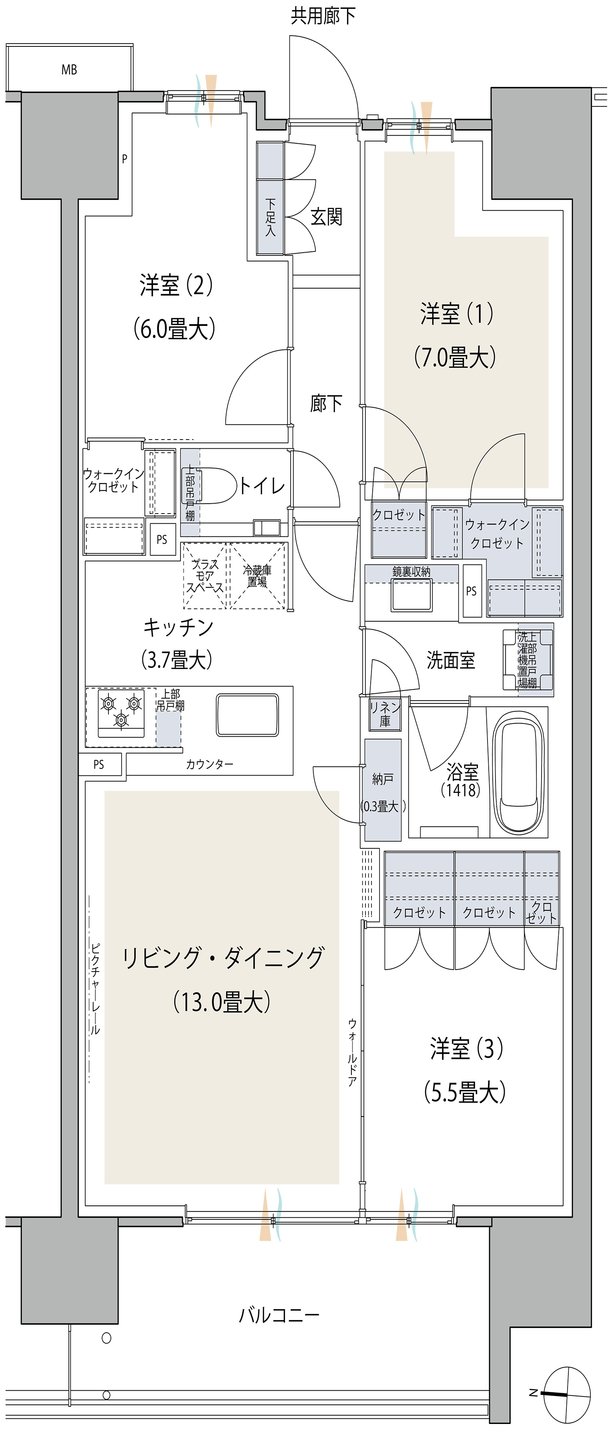 ブランズシティ品川テラス 間取り WD TYPE