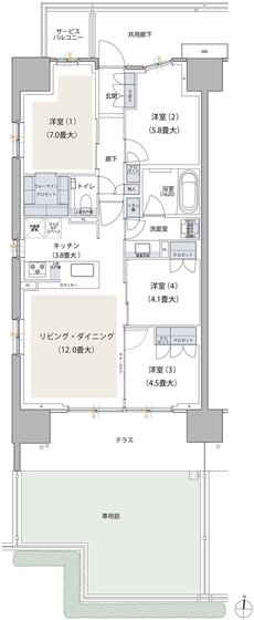 ブランズシティ品川テラス 間取り SAg TYPE