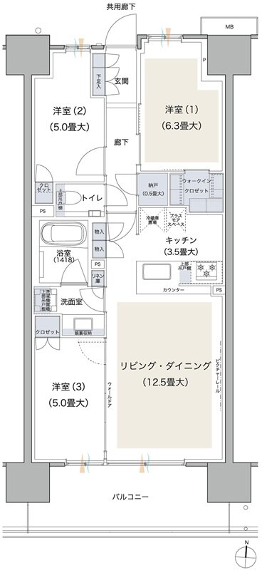 ブランズシティ品川テラス 間取り SE TYPE
