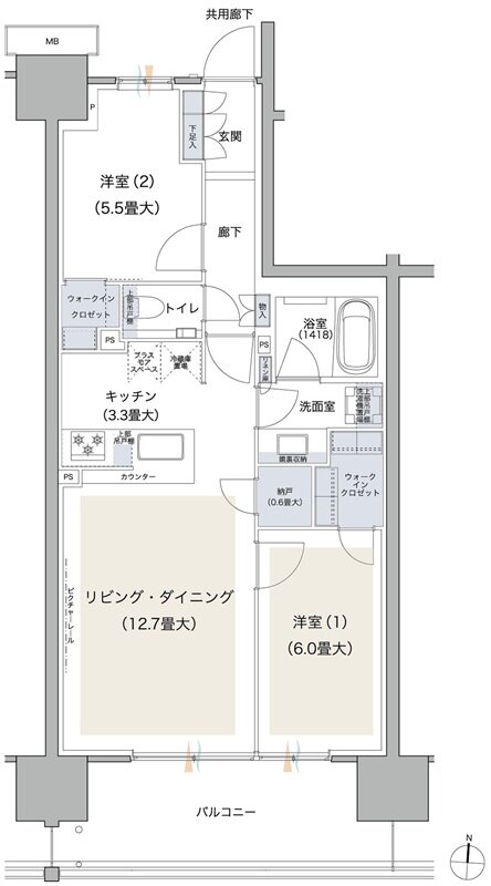 ブランズシティ品川テラス 間取り SH TYPE