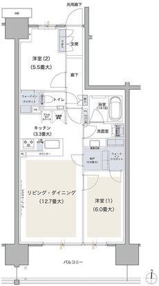 ブランズシティ品川テラス 間取り SH TYPE