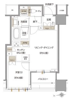 Brillia(ブリリア) Tower 北浜 間取り C type