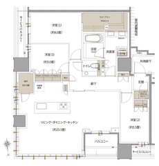 Brillia(ブリリア) Tower 北浜 間取り L type